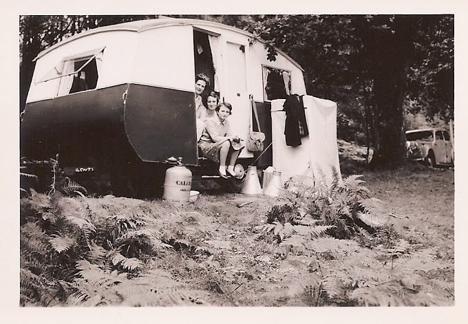 Mum, Lis and I on our first caravanning holiday